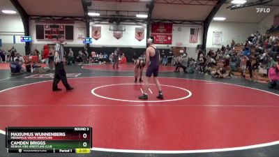 Round 3 - Maxiumus Wunnenberg, Mediapolis Youth Wrestling vs Camden Briggs, Keokuk Kids Wrestling Club