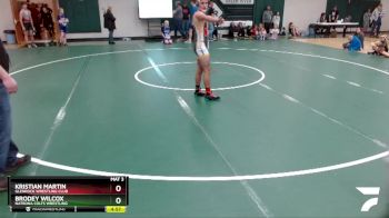 140 lbs Quarterfinal - Kristian Martin, Glenrock Wrestling Club vs Brodey Wilcox, Natrona Colts Wrestling
