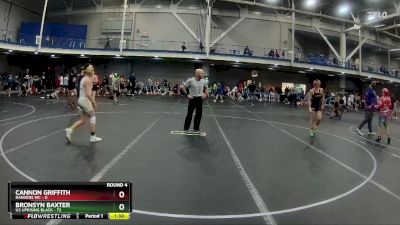 96 lbs Round 4 (6 Team) - Bronsyn Baxter, U2 Uprising Black vs Cannon Griffith, Rangers WC