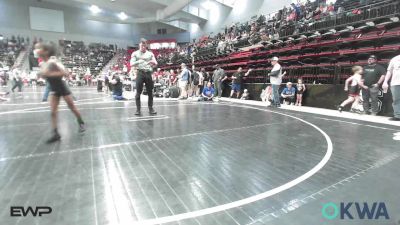 60 lbs Consi Of 8 #1 - Gabriel Tulsa, Skiatook Youth Wrestling vs Kellen Daniels, HURRICANE WRESTLING ACADEMY