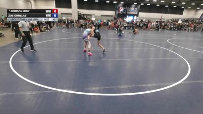 100 lbs Champ. Rd Of 16 - Zoe Ornelas, Mile High Wrestling Club vs Addison Judy, WWC Wrestling