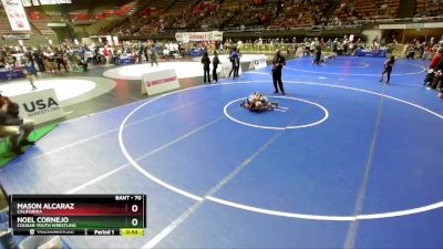 70 lbs Cons. Round 4 - Mason Alcaraz, California vs Noel Cornejo, Cougar Youth Wrestling