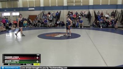 130 lbs Round 3 (4 Team) - Brodie Coffey, Franklin Central vs TANNER LYNCH, Franklin Community