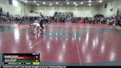 65 lbs Cons. Round 1 - Blaine Olson, Pursuit Wrestling Minnesota vs Evan Wilkie, White Bear Lake