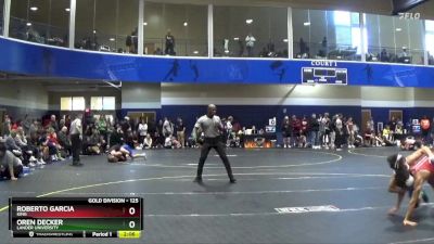 125 lbs Cons. Round 1 - Oren Decker, Lander University vs Roberto Garcia, King