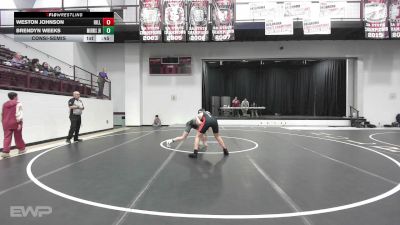 155 lbs Consolation - Weston Johnson, Hilldale vs Brendyn Weeks, Morris JH/HS Wrestling