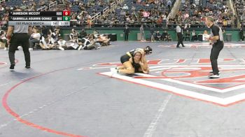 1-4A - 126 1st Place Match - Gabriella Aguirre Gomez, Manteo High School vs Jameson McCoy, Rosewood High School