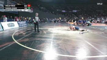 5A Boys 190 lbs Quarterfinal - Phillip Price, Woodburn Boys vs Samuel Doman, Canby Boys