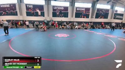 107 lbs Semifinal - Scarlet Hillis, Texas vs Neaveh Sky Mcknight, Texas