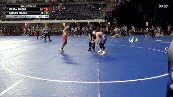 130 lbs Cons. Semi - Mason Pieper, Mayville Youth Wrestling vs Conner Moser, Mollitium