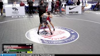 100 lbs Champ. Round 2 - Ignacio Mendoza, Golden Valley (Bakersfield) High School Wrestling vs Jayden Zamora, California