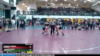 130 lbs Quarterfinal - Jaxson Rosti, New Plymouth vs Joseph Torres, Middleton