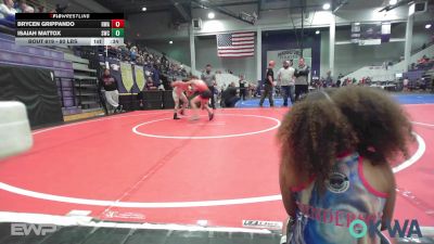 80 lbs Rr Rnd 2 - Brycen Grippando, HURRICANE WRESTLING ACADEMY vs Isaiah Mattox, Salina Wrestling Club