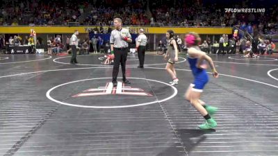 78 lbs Round Of 32 - Marina Karasavas, Upper Darby vs Olivia Capper, Iroquois