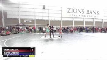 144 lbs Quarterfinal - Tazen Gonzales, Bear River Wrestling Club vs Carter Vazquez, Stallions Wrestling Club
