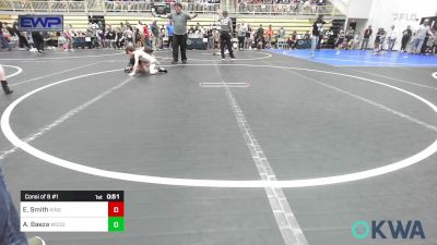 55 lbs Consi Of 8 #1 - Easton Smith, Kingfisher vs Alexander Baeza, Woodward Youth Wrestling