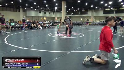 62 lbs Semis (4 Team) - Claudia Furgeson, TN AAU- Chaos vs Savannah Gryczewski, TN AAU-Williamson County WC