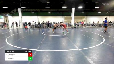 126 lbs Consi Of 16 #2 - Evan Sanati, VA vs Caio Aron, TX