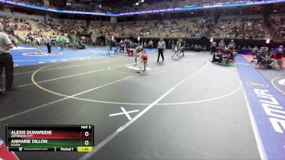 130 Class 1 lbs Quarterfinal - Alexis Dunwiddie, Jefferson City vs Anmarie Dillon, Eldon