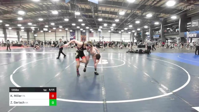 135 lbs Quarterfinal - Klint Miller, PA vs Zane Gerlach, AK