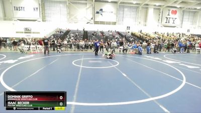 87 lbs Champ. Round 2 - Isaac Becker, Fulton Wrestling Club vs Dominik Griffo, Grindhouse Wrestling Club