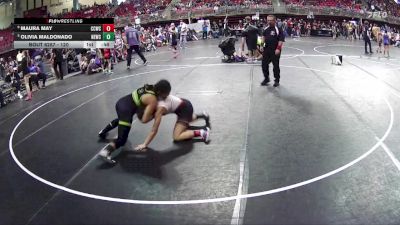 120 lbs 1st Place Match - Olivia Maldonado, Nebraska Elite Wrestling Club vs Maura May, Chase County Wrestling Club