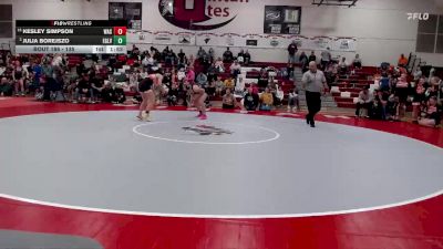 135 lbs Champ. Round 2 - Kesley Simpson, Wasatch vs Julia Borejszo, Eagle Valley