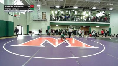 113 lbs Quarterfinal - Sebastian McDougald, Christian Brothers Academy vs Royce Wetzler, Benedictine College Prep