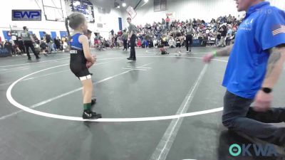 43 lbs Quarterfinal - Josiah Rosas 3, OKC Saints Wrestling vs Landri Oles, Little Axe Takedown Club