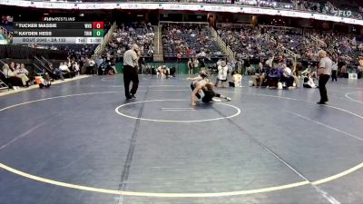 2A 132 lbs Champ. Round 1 - Kayden Hess, Trinity vs Tucker Massie, Washington High School