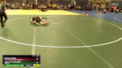 105 lbs Cons. Round 1 - Isaac Davis, UNC (United North Central) vs Keithyn Gausen, Roseau