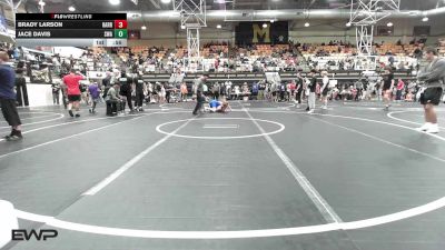 132 lbs Quarterfinal - Brady Larson, Harrah Little League Wrestling vs Jace Davis, Shelton Wrestling Academy