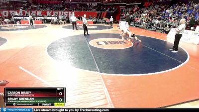 1A 132 lbs 3rd Place Match - Brady Grennan, Sterling (Newman Central Catholic) vs Carson Bissey, Olney (Richland County)