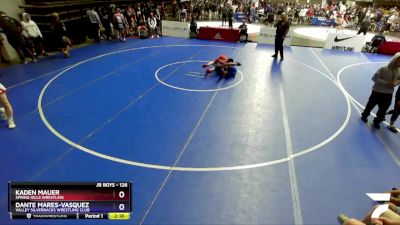 126 lbs Quarterfinal - Kaden Mauer, Spring Hills Wrestling vs Dante Mares-Vasquez, Valley Silverbacks Wrestling Club