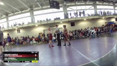 117 lbs Cons. Round 4 - Gauge Castle, North Knox Wrestling Club vs Kai Pernell, Rushville Wrestling