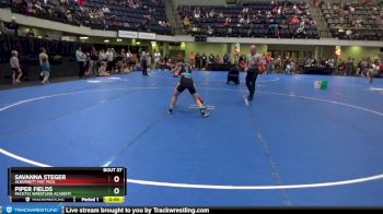 90 lbs Round 2 - Piper Fields, PACK732 Wrestling Academy vs Savanna Steger, Alburnett Mat Pack