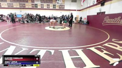 124 lbs Semifinal - Ajayzee Zaballos, Unattached vs Haely Lemus, East Los Angeles College