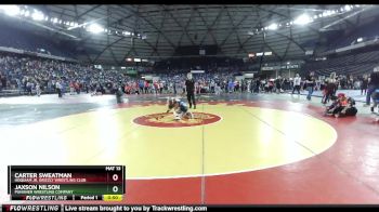 86 lbs Cons. Round 4 - Jaxson Nilson, Punisher Wrestling Company vs Carter Sweatman, Hoquiam Jr. Grizzly Wrestling Club