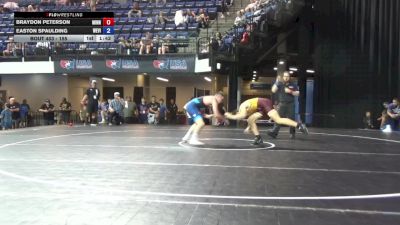 155 lbs Cons. Sub-quarters - Braydon Peterson, Minnesota vs Easton Spaulding, West Virginia