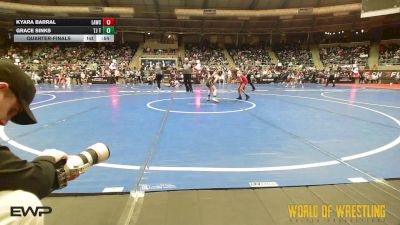 66 lbs Quarterfinal - Kyara Barral, Lawc vs Grace Sinks, Tj Trained