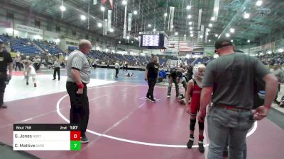 75 lbs Consi Of 16 #2 - Gabriel Jones, North Fork Miners vs Cason Mattive, Sargent Farmers MS