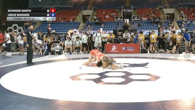 95 lbs Champ. Rd Of 32 - McKenzie Mantei, Michigan vs Leslie Marquez, Arkansas