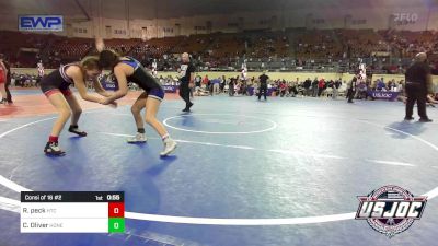 100 lbs Consi Of 16 #2 - Rowdie Peck, Hinton Takedown Club vs Celes Oliver, Honey Badgers Wrestling Club