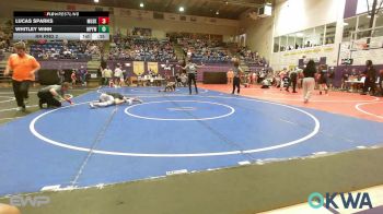 105 lbs Rr Rnd 2 - Lucas Sparks, Muskogee Rougher Youth Wrestling vs Whitley Winn, Mannford Pirate Youth Wrestling
