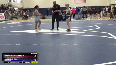 109 lbs 5th Place Match - Nayeli Flores Roque, Eastern Oregon University vs Angelina Dill, Vanguard
