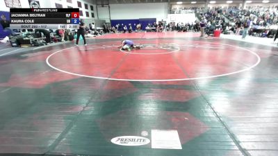 117 lbs Champ. Round 2 - Jacianna Beltran, Valiant Prep vs Kaura Cole, Unattached