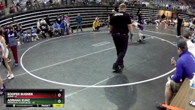 107 lbs Semis & 1st Wrestleback (8 Team) - Adriana Kunz, Minnesota Storm Blue vs Kooper Bugner, Idaho