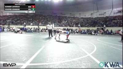 80 lbs Round Of 32 - Gunner Leverich, Cushing vs Cooper Johnson, Oklahoma Phantom Wrestling Club