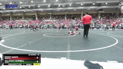 55 lbs Cons. Round 3 - Wyatt Gantz, Maize WC vs Soloman Campbell, Salina