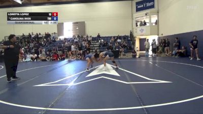 117 lbs Quarterfinal - Carolina Rios, Texas Wesleyan vs Loretta Lopez, Vanguard